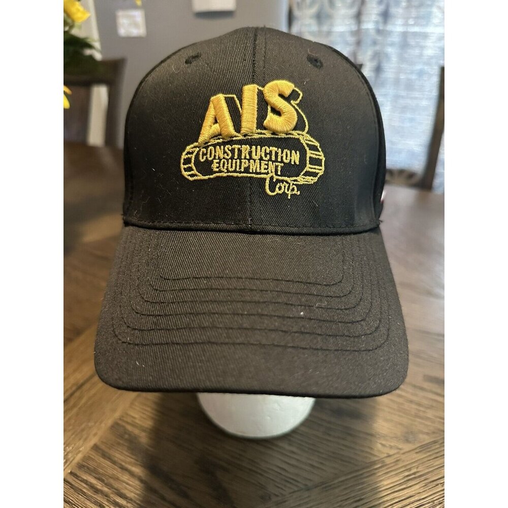Baseball Cap Black M/L ‎ AIS Construction John Deere Trucker Hat